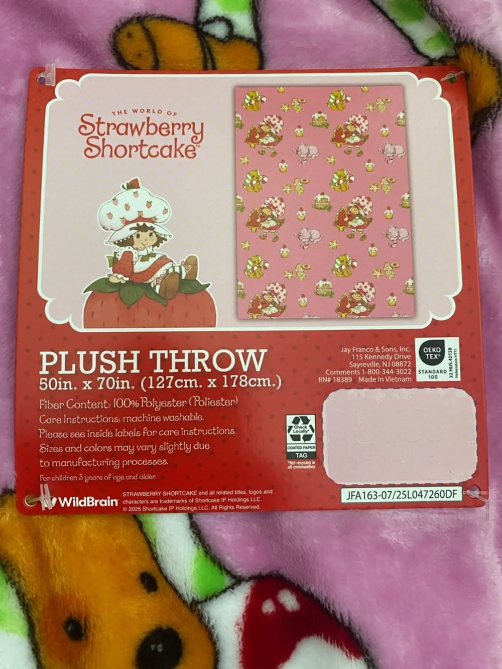 Strawberry Shortcake Plush Throw Blanket